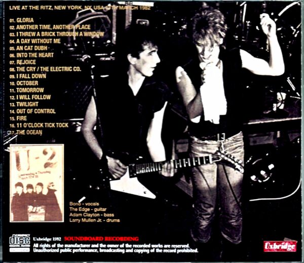 U2/NY,USA 3.17.1982 - Image 2