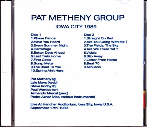 Pat Metheny Group Lyle Mays Pat Metheny Lyle Mays/Iowa,USA 1989 Complete - Image 2