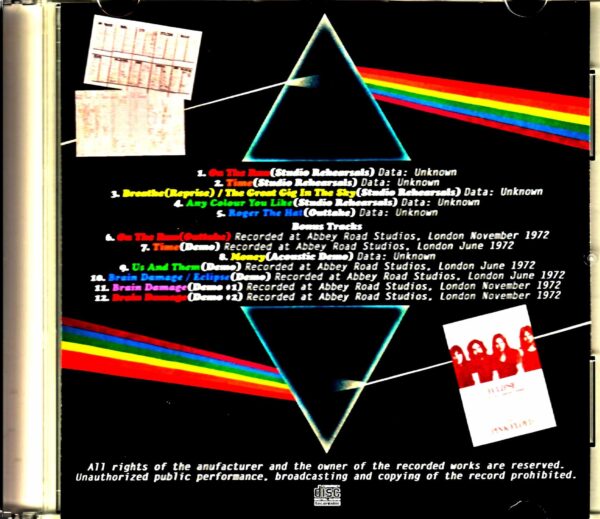 Pink Floyd The Dark Side of the Moon Studio Rehearsals Outtakes and Demos 1971-1972 - Image 2