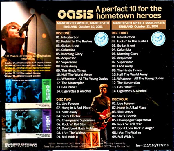 Oasis / Hometown Manchester 2 Days 2001 Complete Edition England, UK 2001 2Days Complete - Image 2