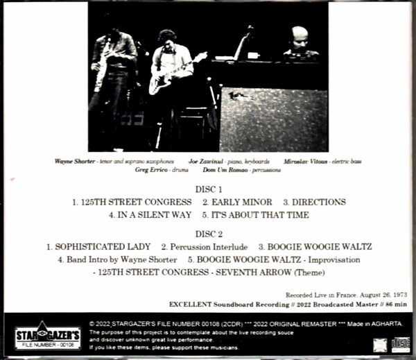 Weather Report Weather Report/France 1973 2022 Broadcast Master - Image 2