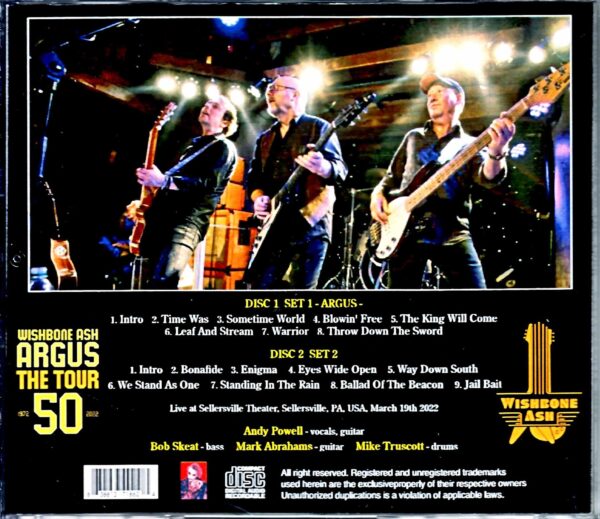 Wishbone Ash / Hundred-Eyed Giant Argus 50th Anniversary Tour 2022 PA, USA 2022 - Image 2