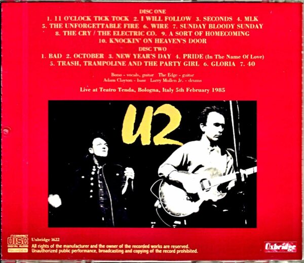 U2/Italy 2.5.1985 - Image 2