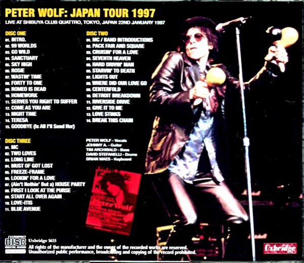 Peter Wolf Peter Wolf/Tokyo,Japan 1997 Complete - Image 2