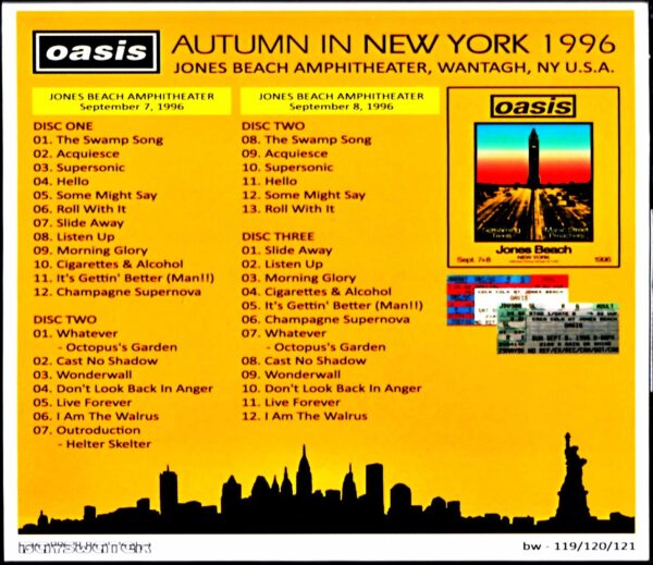 Oasis/Jones Beach 2 Days Complete 1996 NY,USA 1996 2Days Complete - Image 2
