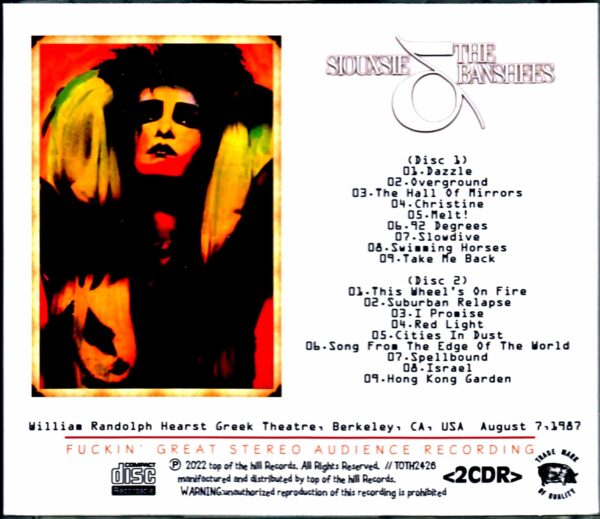 Siouxsie & the Banshees/CA,USA 1987 Upgrade - Image 2