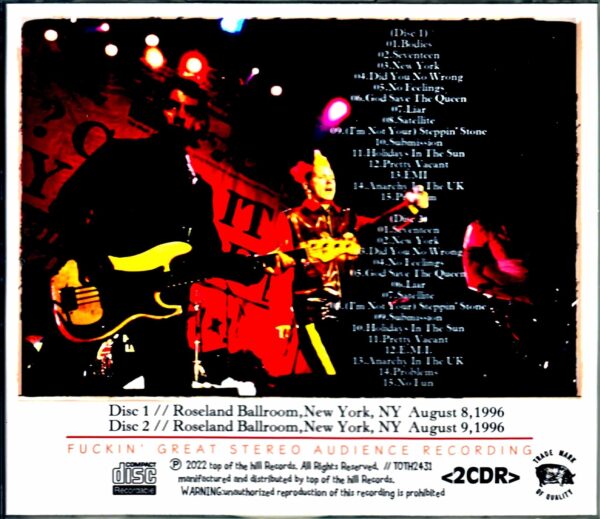Sex Pistols/NY,USA 1996 2Days - Image 2