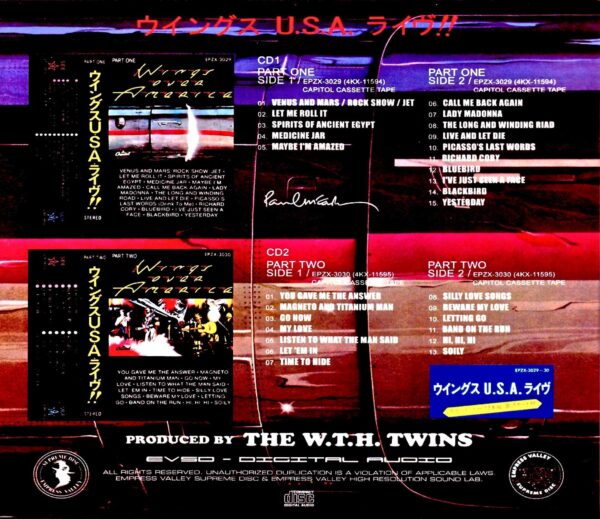 Paul McCartney Wings Paul McCartney Wings / Wings U.S.A. Live Wings Over America Capitol Cassette Edition - Image 2