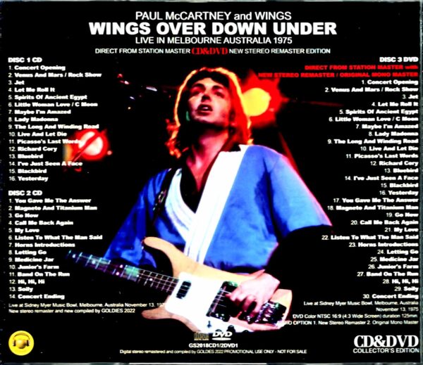 Paul McCartney Wings / Melbourne, Australia Latest compilation complete recording Australia 1975 S & V Complete - Image 2