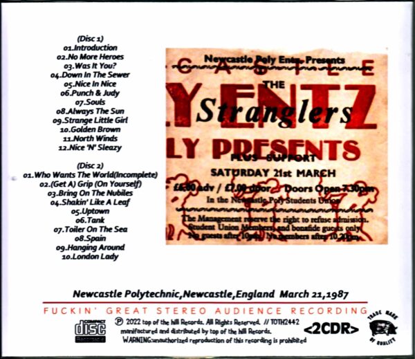 Stranglers/England,UK 3.21.1987 - Image 2