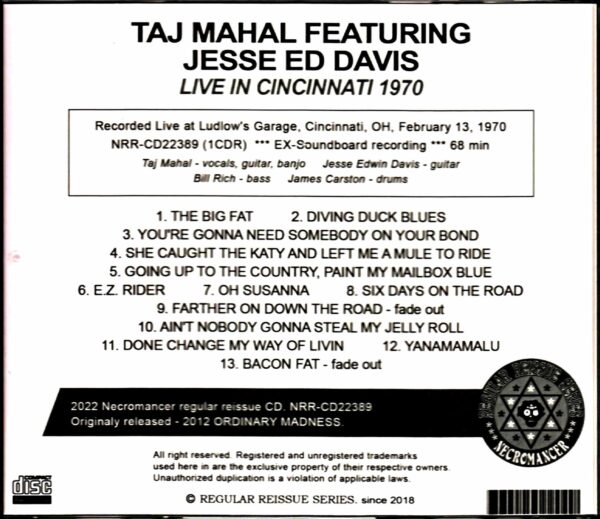 Taj Mahal Jesse Ed Davis/OH,USA 1970 - Image 2