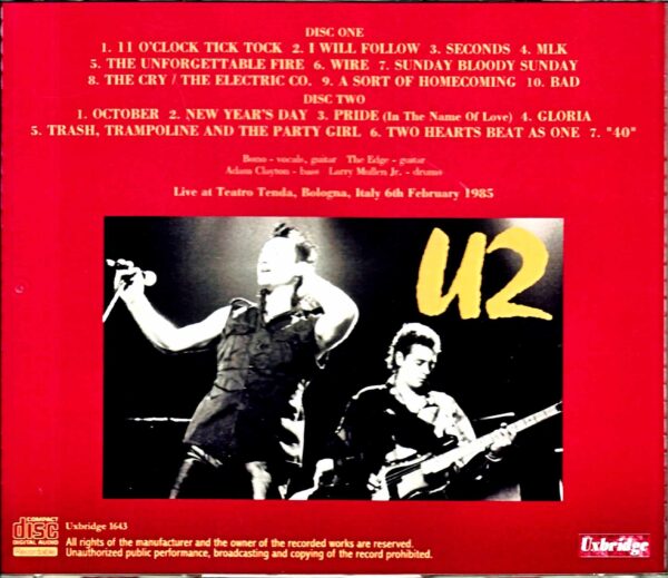 U2/Italy 2.6.1985 Complete - Image 2