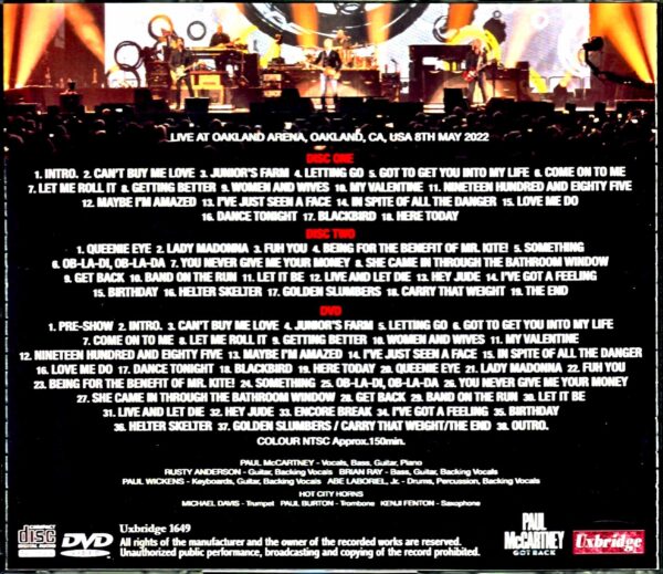 Paul McCartney/CA,USA 5.8.2022 S & V - Image 2