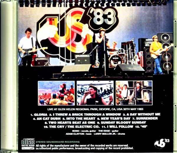 U2/CA,USA 5.30.1983 Upgrade - Image 2