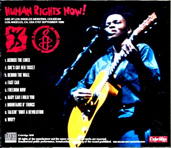 Tracy Chapman/CA,USA 1988 Mike Millard First Generation Tape - Image 2