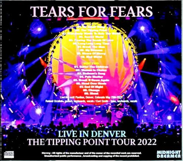 Tears for Fears Tears for Fears/CO,USA 2022 Complete - Image 2
