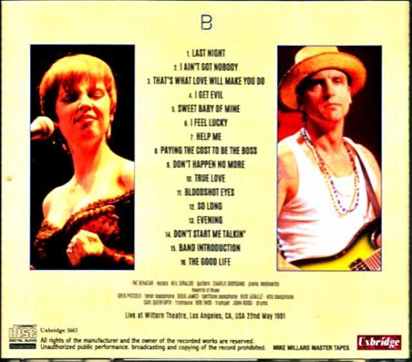 Pat Benatar/CA,USA 1991 Mike Millard Master Tape - Image 2