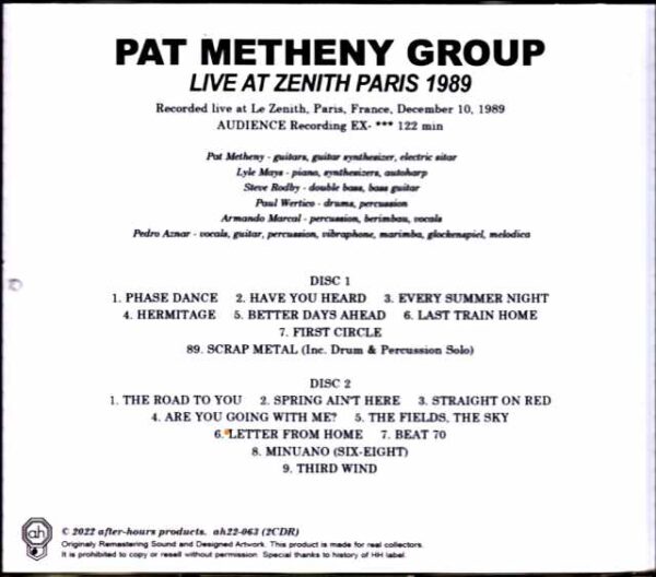 Pat Metheny Group Lyle Mays Pat Metheny Lyle Mays/France 1989 Complete - Image 2