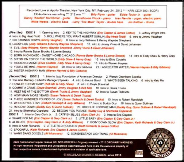 Various Artists Eric Clapton, James Cotton, Buddy Guy, Keith Richards, Derek Trucks/NY, USA 2012 Complete - Image 2