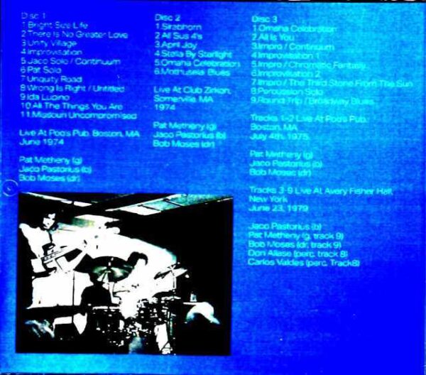 Pat Metheny Trio Jaco Pastorius Pat Metheny Jaco Pastorius/MA,USA 1974 3Days Upgrade - Image 2