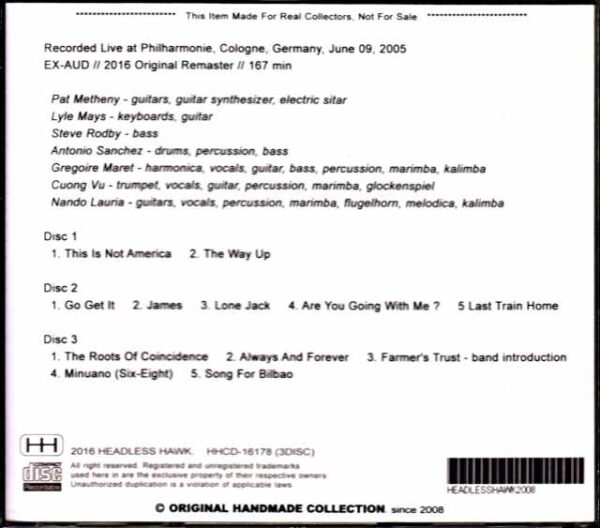 Pat Metheny Group Lyle Mays Pat Metheny Lyle Mays/Germany 2005 Complete - Image 2