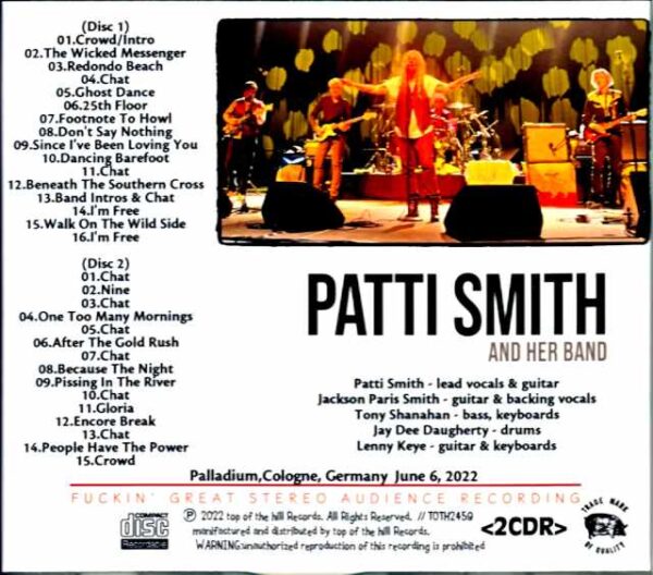 Patti Smith and Her Band Patti Smith/Germany 2022 Complete - Image 2