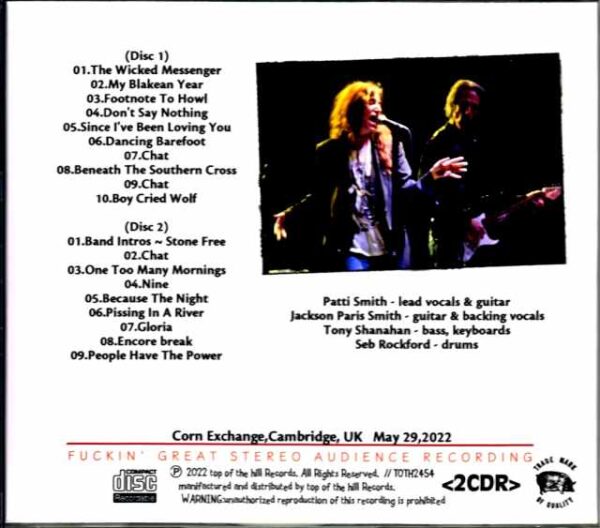 Patti Smith and Her Band Patti Smith/England,UK 2022 Complete - Image 2
