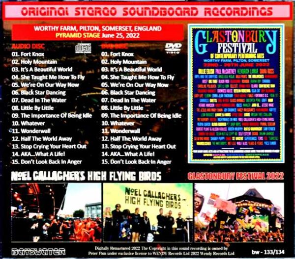 Noel Gallagher's High Flying Birds Noel Gallagher/England,UK 2022 S & V - Image 2