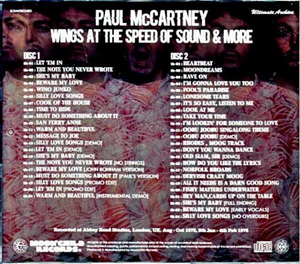 Paul McCartney Wings / Speed of Sound Demos - Image 2