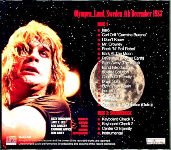 Ozzy Osbourne/Sweden 1983 & more Upgrade - Image 2