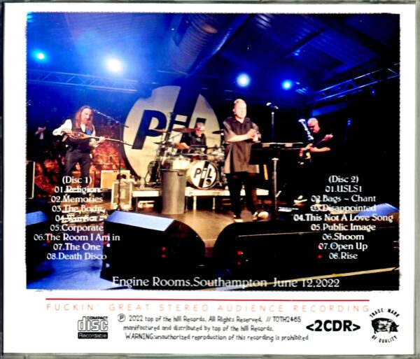 P.I.L. Public Image Ltd/England,UK 2022 Complete - Image 2