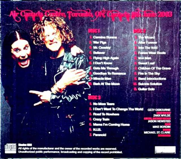 Ozzy Osbourne/Canada 2003 Complete - Image 2