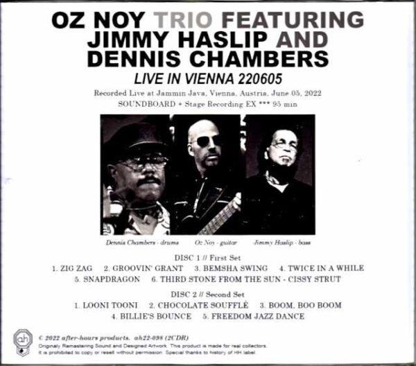 Oz Noy Trio Jimmy Haslip, Dennis Chambers Oz Noy Jimmy Haslip Dennis Chambers/Austria 2022 Complete - Image 2