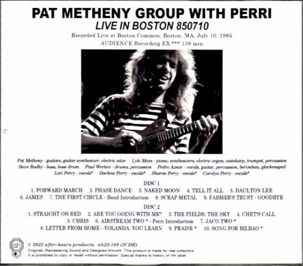 Pat Metheny Group Lyle Mays, Perry Sisters Pat Metheny Lyle Mays/MA,USA 1985 Complete - Image 2