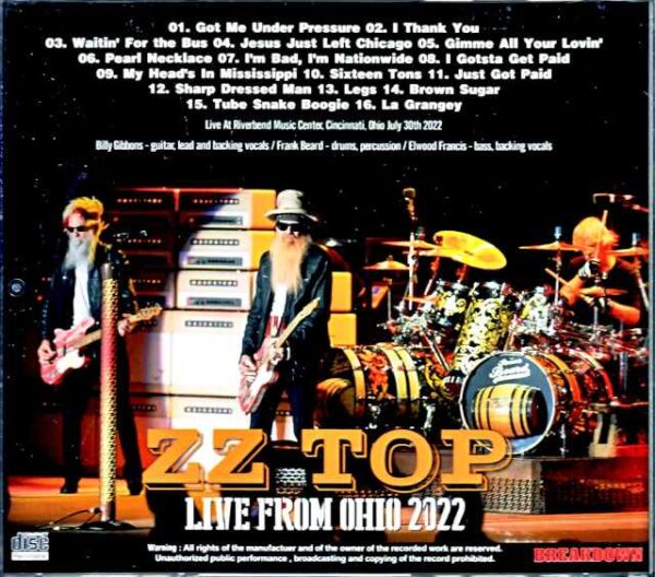 ZZ Top ZZ Top/OH,USA 2022 Complete - Image 2