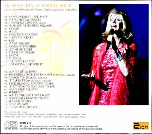 Olivia Newton-John Olivia Newton-John/Aichi,Japan 2003 - Image 2