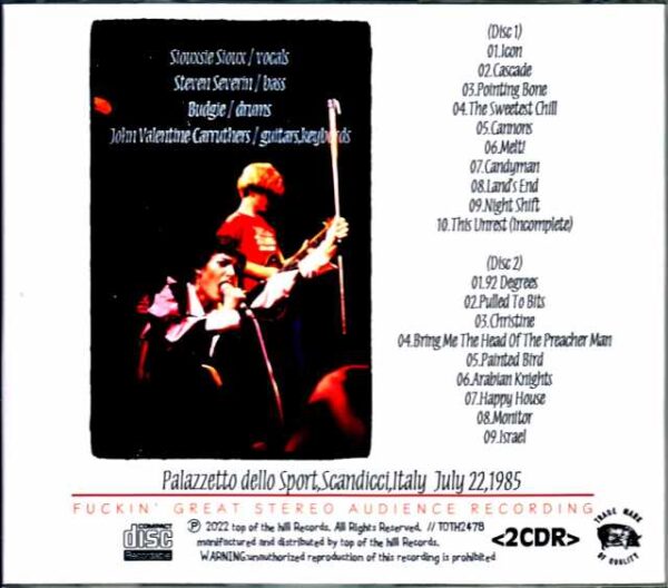 Siouxsie and the Banshees/Italy 1985 - Image 2