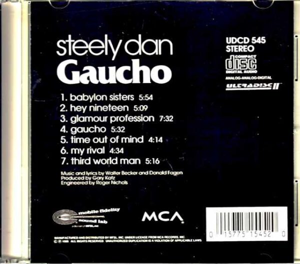 Steely Dan Gaucho Original US Mobile Fidelity Sound Lab - Image 2
