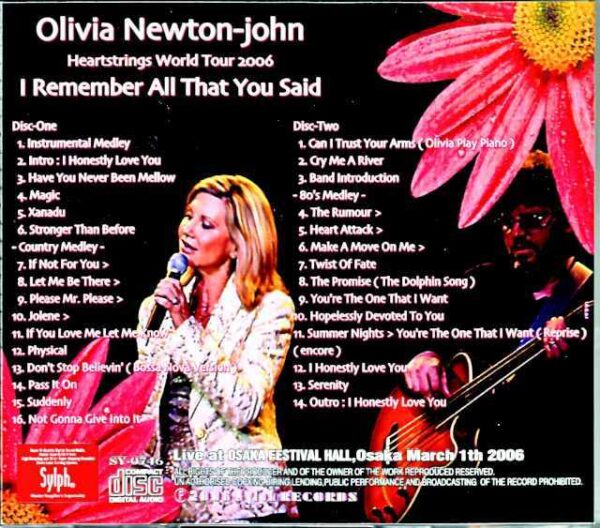 Olivia Newton-John Olivia Newton-John/Osaka,Japan 2006 Complete - Image 2