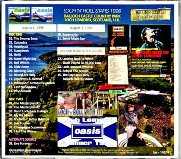 Oasis Loch Lomond 1996 Complete Edition Scotland, UK 1996 Complete & more - Image 2