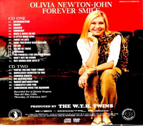 Olivia Newton-John Olivia Newton-John/Eternal Smile Chile 2017 S & V Complete - Image 2