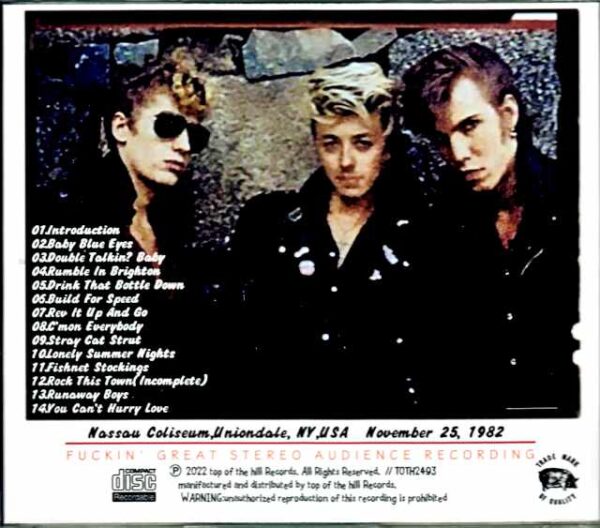 Stray Cats/NY,USA 11.25.1982 - Image 2