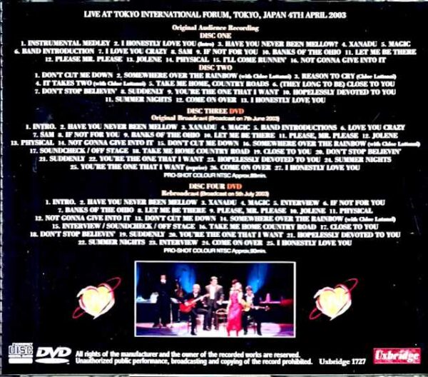 Olivia Newton-John Olivia Newton-John/Tokyo,Japan 4.4.2003 Original Audience Recording & more - Image 2