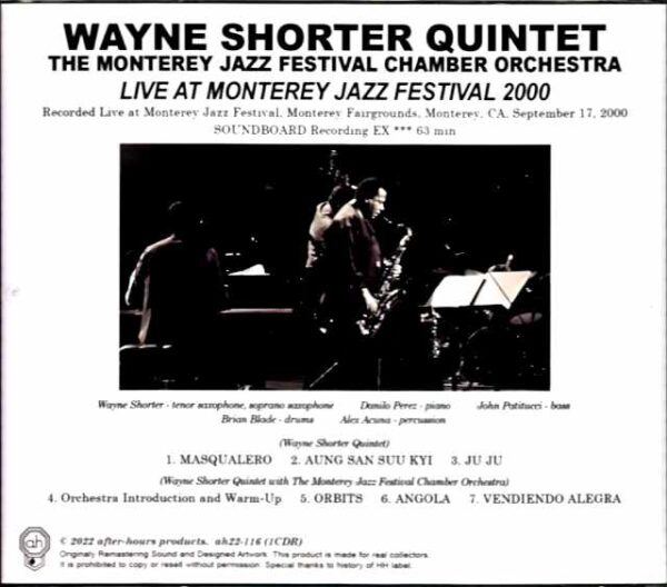 Wayne Shorter Quintet Monterey Jazz Festival Chamber Orchestra Danilo Perez, John Patitucci Wayne Shorter/CA,USA 2000 - Image 2