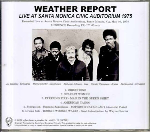 Weather Report Weather Report/CA,USA 1975 Complete - Image 2