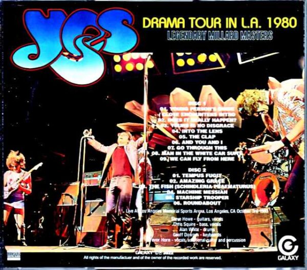 Yes/Ka, Usa 10.3.1980 Egendarry Mike Miaaard Waiter Tapes - Image 2