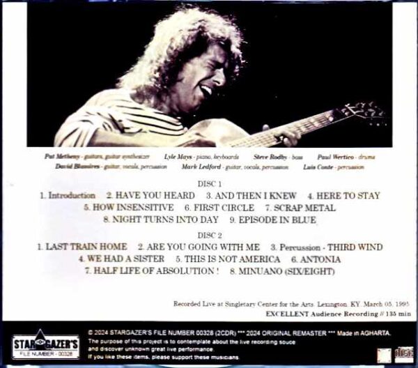 Pat Metheny Group Lyle Mays/KY,USA 1995 - Image 2