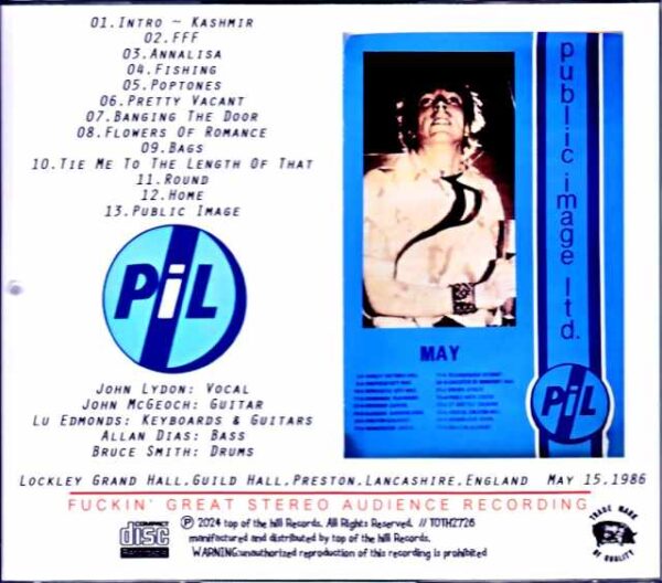 PIL Public Image Ltd. /England,UK 1986 - Image 2