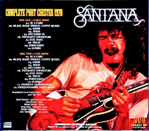 Santana/NY,USA 1970 2Shows Complete - Image 2