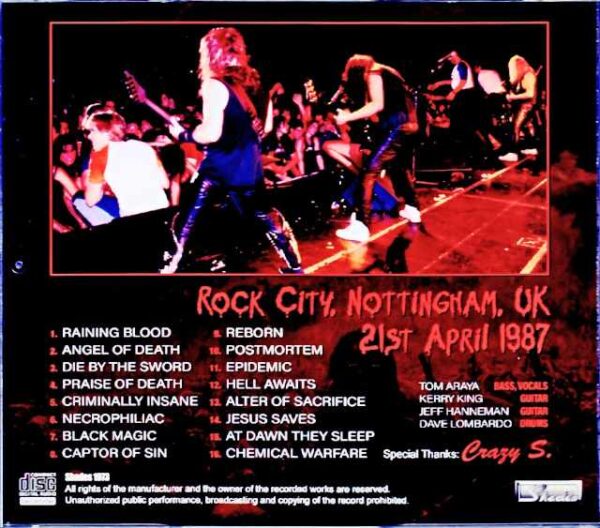 Slayer/England,UK 1987 - Image 2